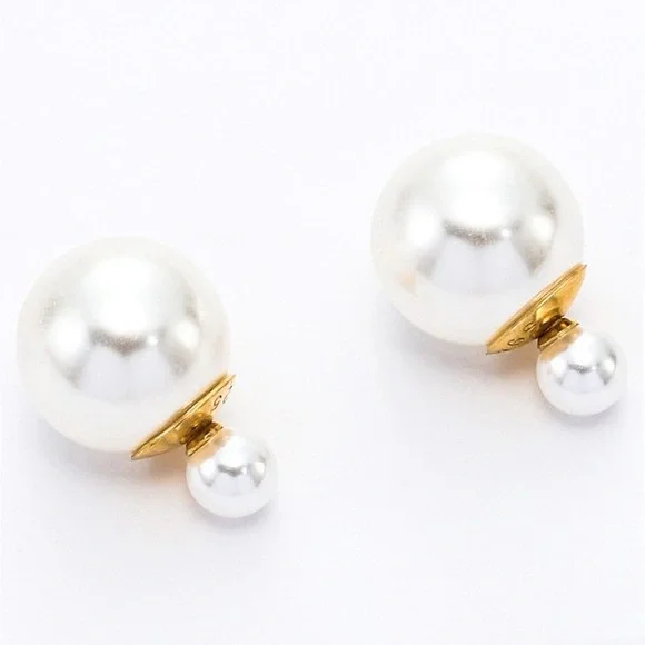 Reversible Pearl Earrings - Picture 5 of 5